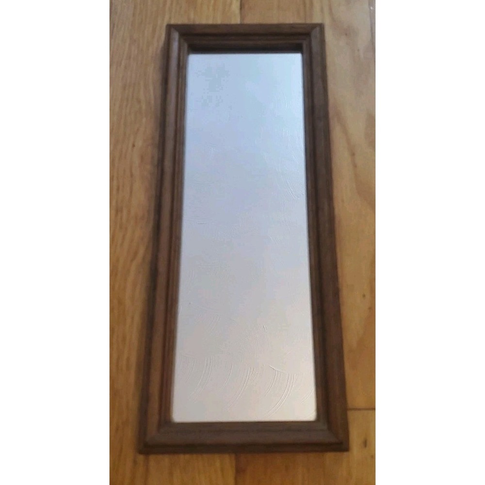 Vintage Wood Rectangle Mirror Cottagecore